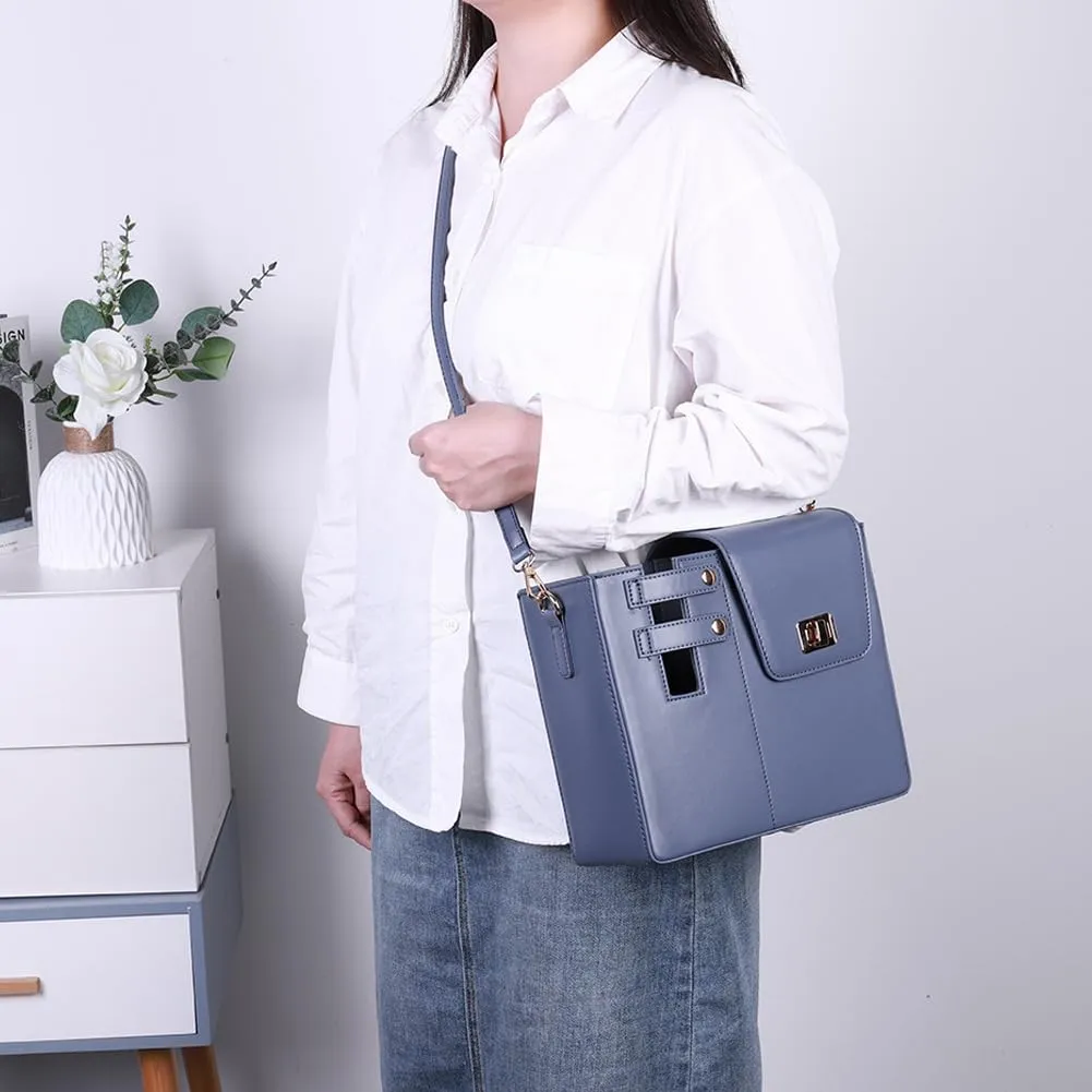 Water Cup Holder Bag Crossbody Water Bottle Bags for Women Leather Water Bottle Carrier Bag