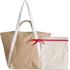 Waterproof Beach Bag & Polyester Wet Bag Bundle - Large, Sandproof Tote and Reusable Wet Bag for Travel, Beach, Gym, and Everyday Use - Durable, Lightweight, and Easy to Clean