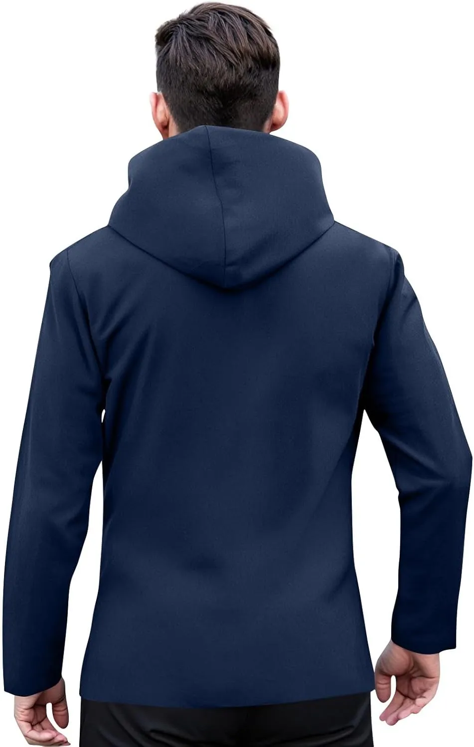 Waterproof Rain Jacket Mens Breathable Hiking Coat Plain Golf with Hood Windbreaker Rain Jacket