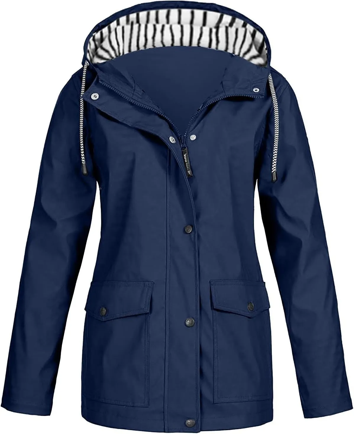 Waterproof Rain Jacket Mens Breathable Hiking Coat Plain Golf with Hood Windbreaker Rain Jacket