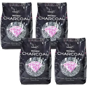 Waxness Charcoal Premium Luxury Hard Wax - Made in Italy / 2.2 lbs. - 35.27 oz. - 1 kg. Each X 4 Bags = 8.8 Lbs