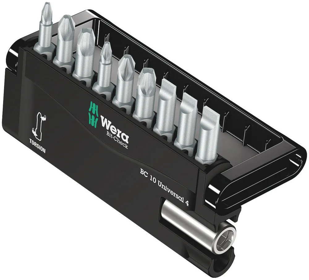 Wera 05056159001 Bit-Check 10 Universal 4, 10 pieces