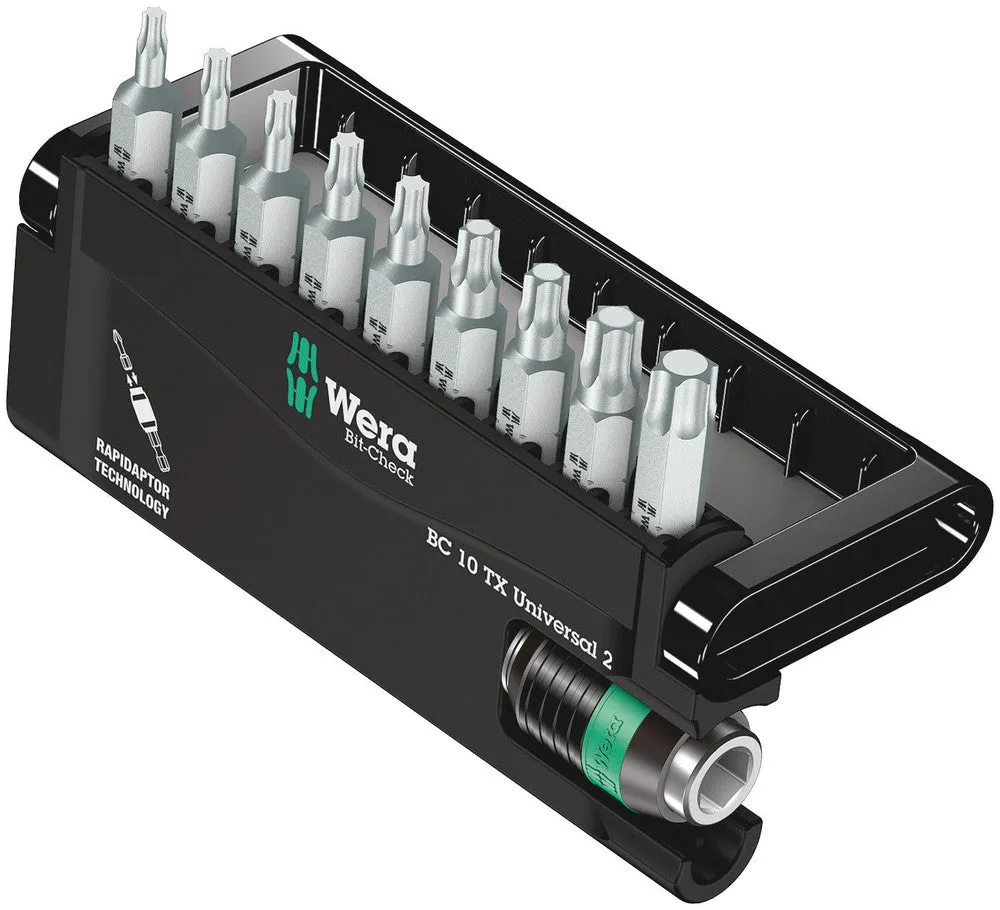 Wera 05057115001 Bit-Check 10 TX Universal 2, 10 pieces