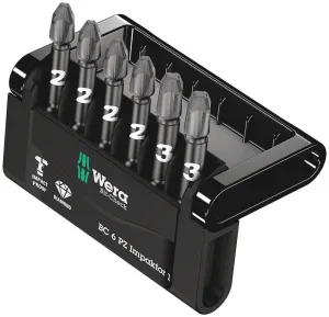 Wera 05057692001 Bit-Check 6 PZ Impaktor 1, 6 pieces