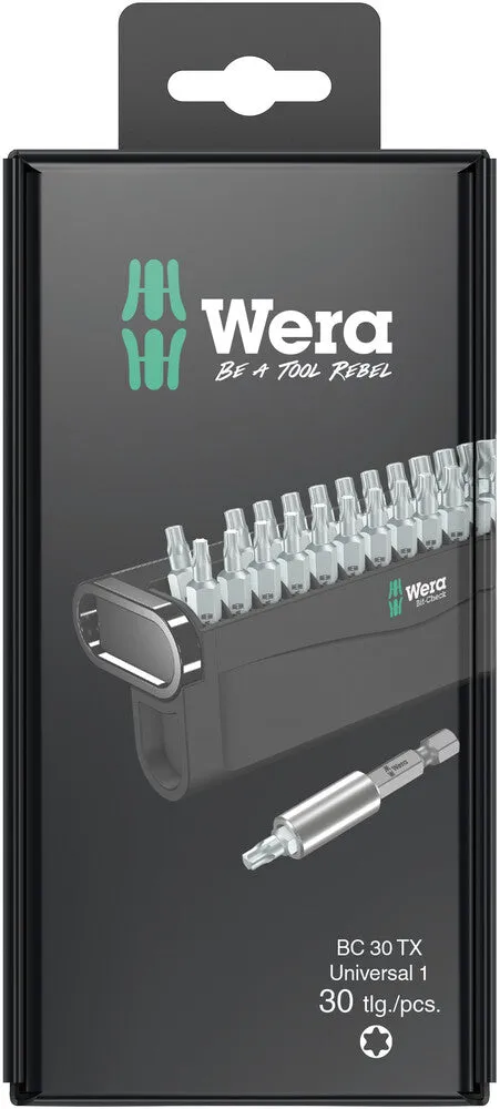 Wera 05057900001 Bit-Check 30 TX Universal 1 SB, Bits assortment