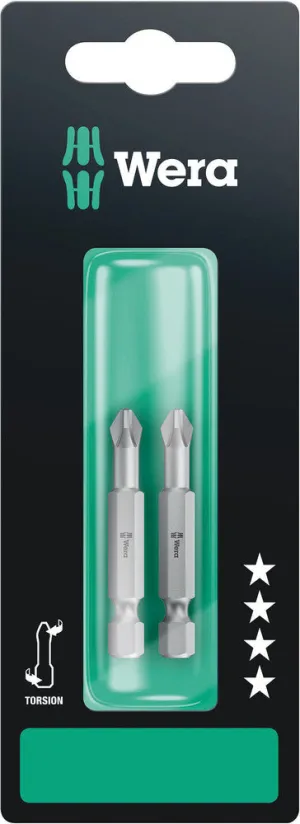 Wera 05134381001 851/4 TZ SB bits, PH 2 x 50 mm, 2 pieces