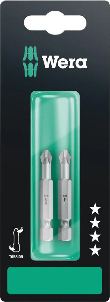 Wera 05134381001 851/4 TZ SB bits, PH 2 x 50 mm, 2 pieces