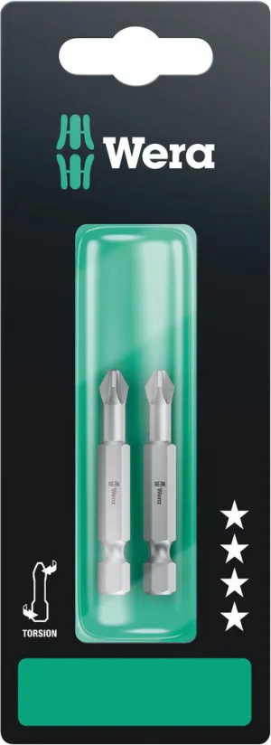 Wera 05134385001 855/4 TZ SB bits, PZ 2 x 50 mm, 2 pieces