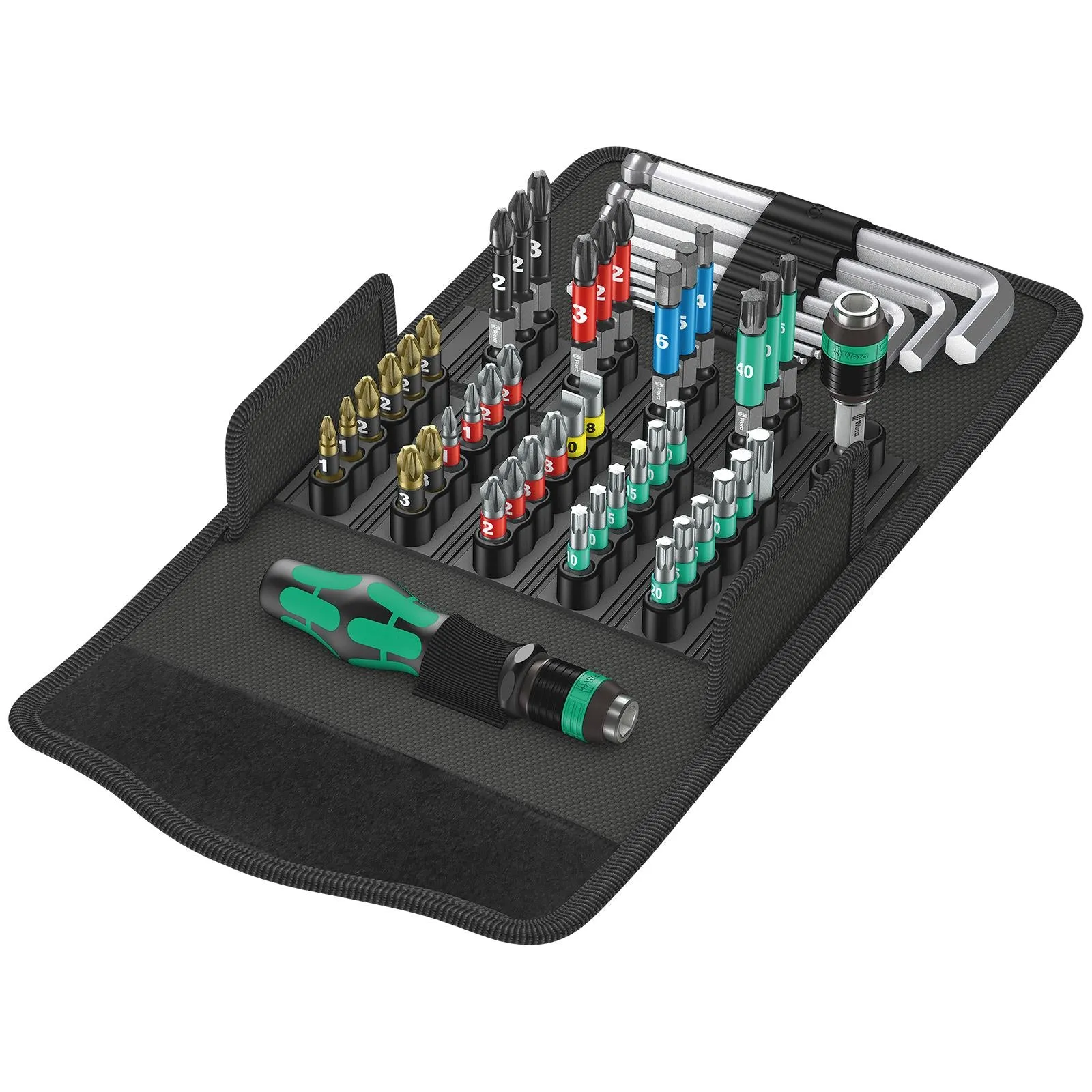 Wera Kraftform Kompakt 100 Compact Screwdriver Bit Service Kit Set 52 Piece