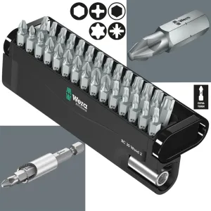 Wera Screwdriver Bit Set 30 Piece Bit Check 30 Wood 2 with Bit Holder