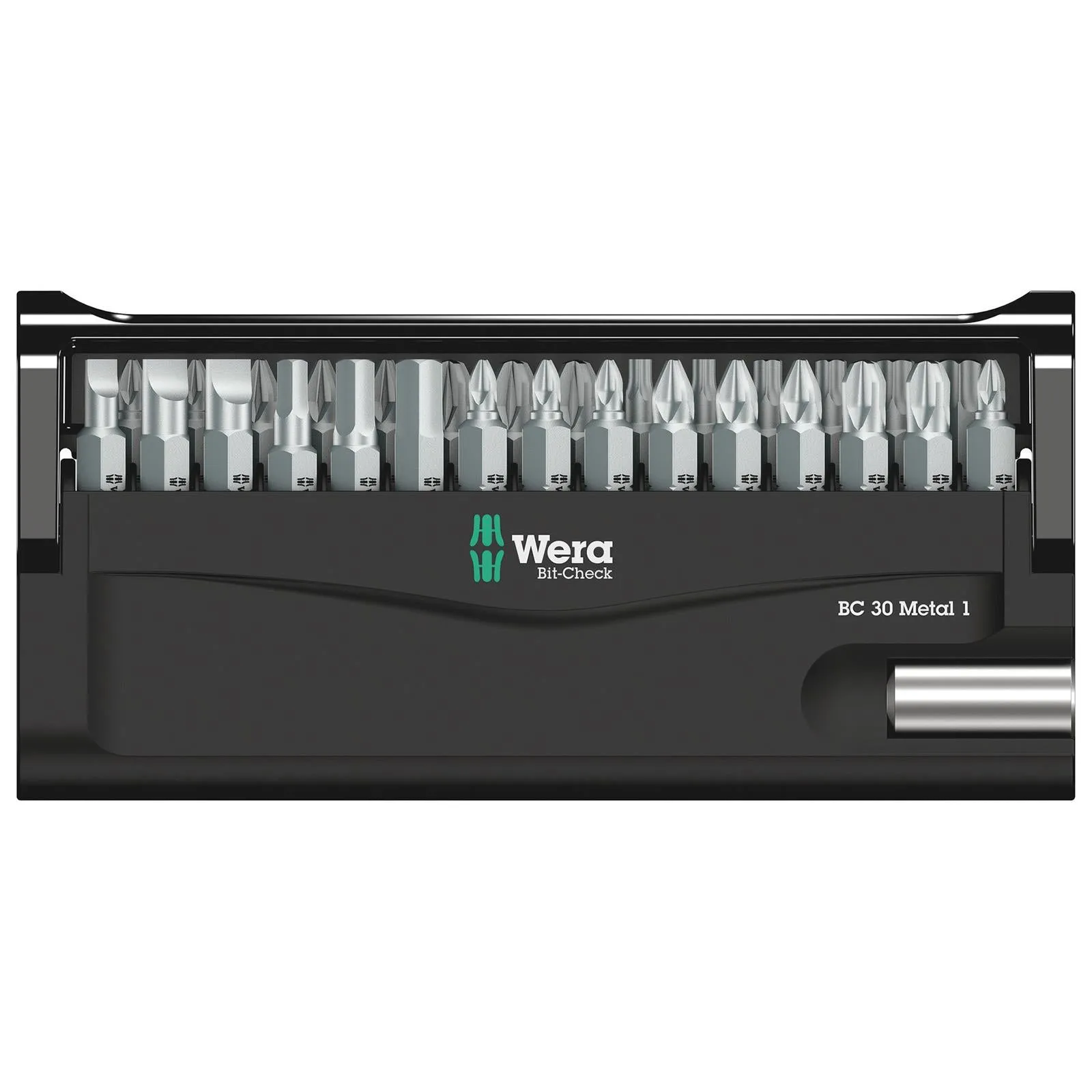 Wera Screwdriver Bit Set with Bit Holder Bit Check 30 Metal 1 SB 30 Pieces PH PZ TX SL Hex