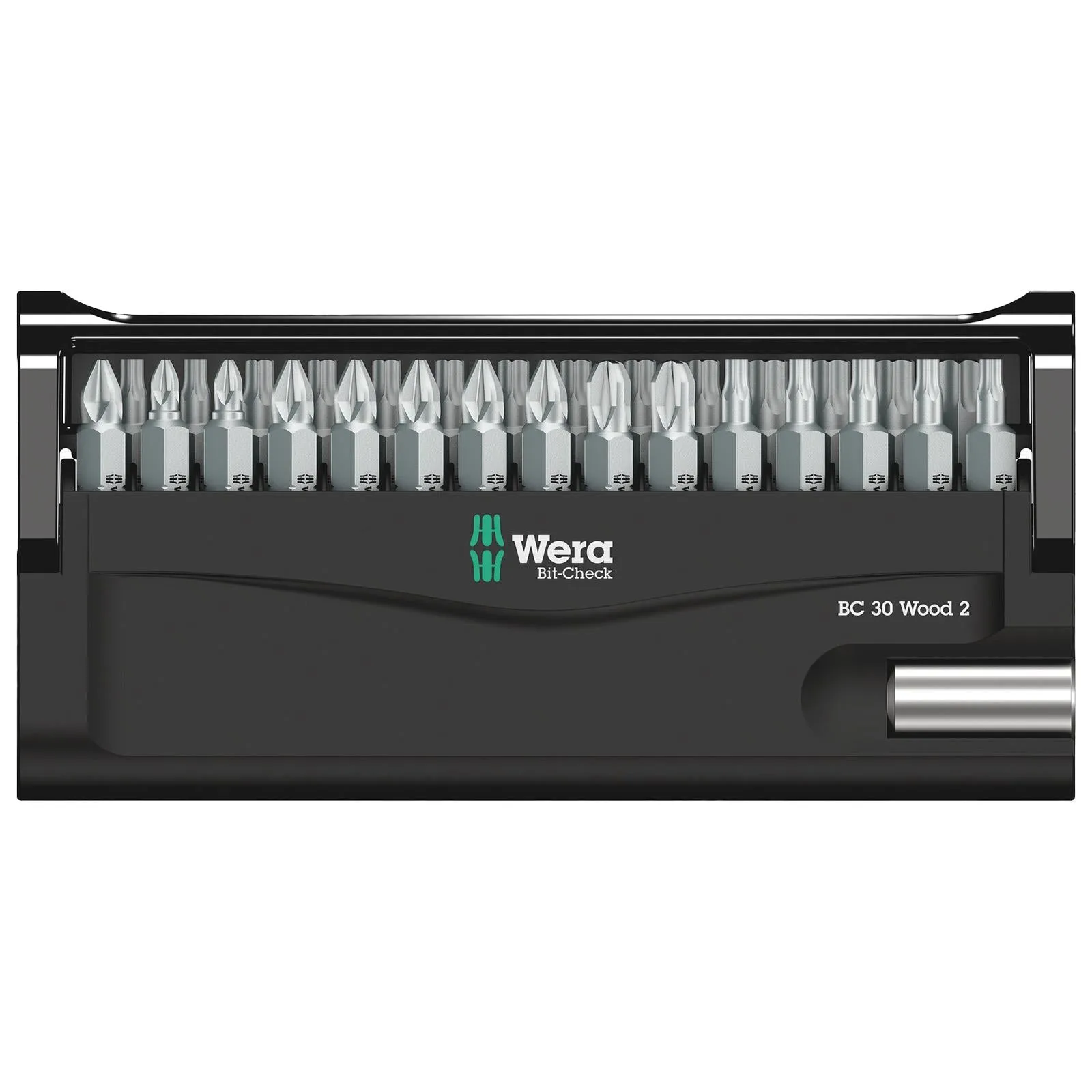 Wera Screwdriver Bit Set with Bit Holder Bit Check 30 Wood 2 SB 30 Pieces PH PZ TX