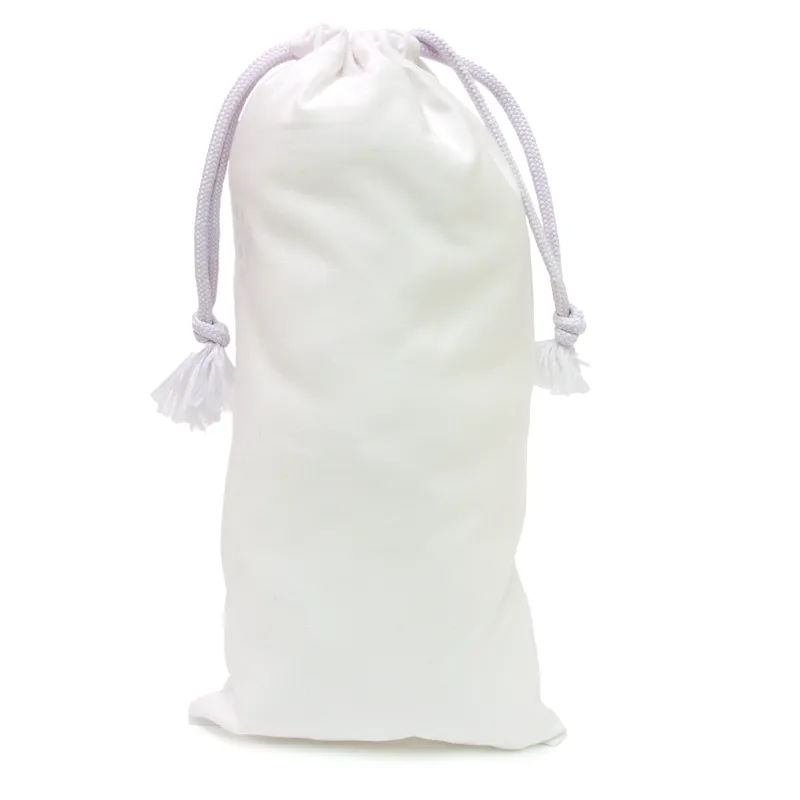 White Cotton Wine Bottle Bag