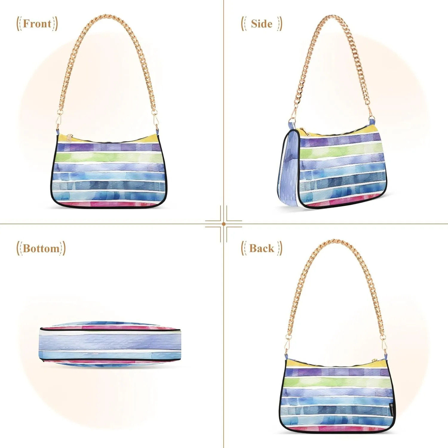 White Couple Llamas on Green Women's Purse Hobo Tote Bags Women's Designer Handbag Evening Shoulder Bags