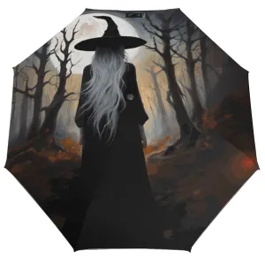 Wispi Witch Auto Umbrella with Printed Pattern Outside ZYS03-8K