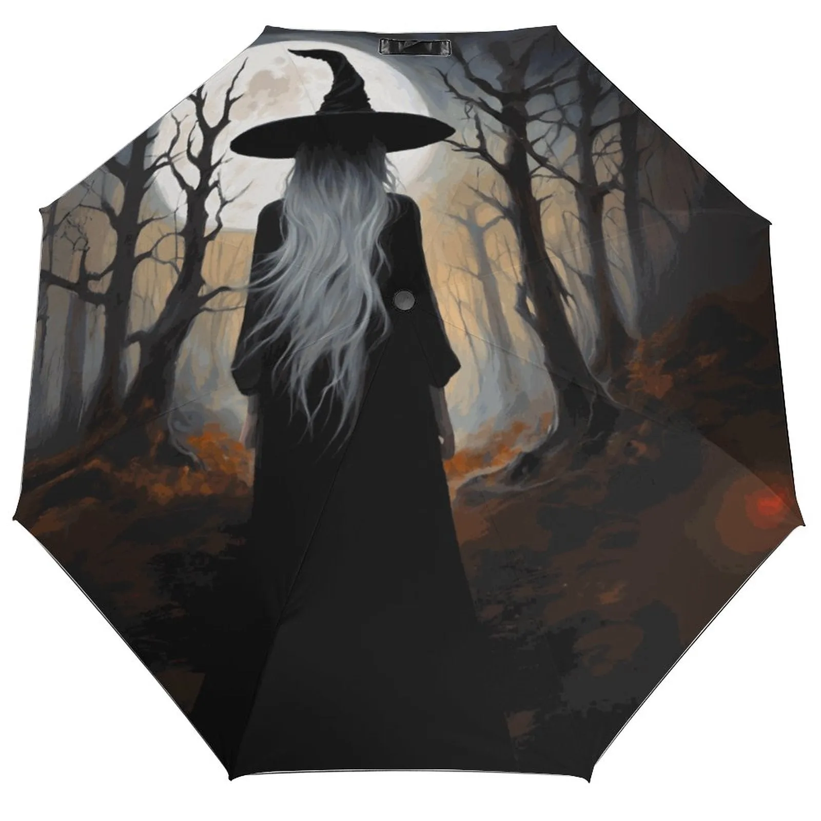 Wispi Witch Auto Umbrella with Printed Pattern Outside ZYS03-8K