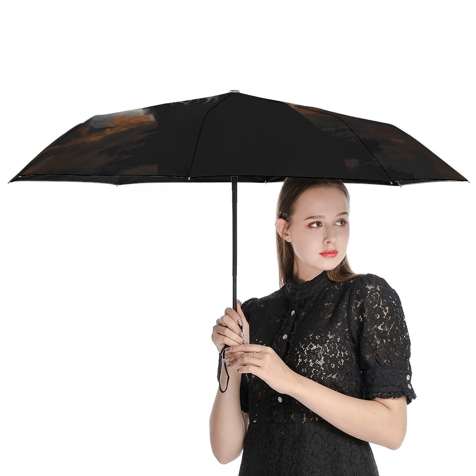 Wispi Witch Auto Umbrella with Printed Pattern Outside ZYS03-8K