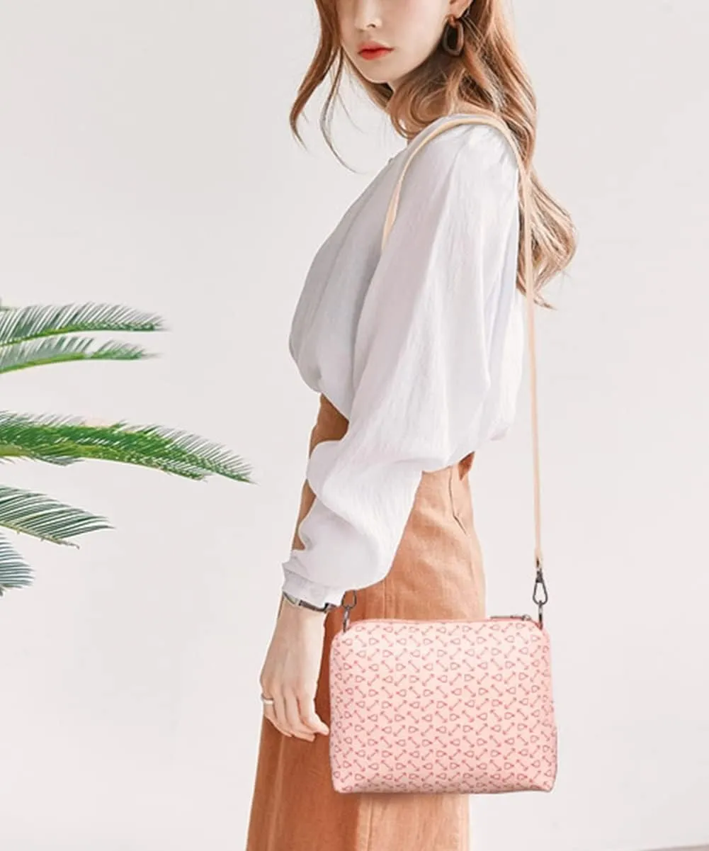 Women 4pcs Set Handbag and Purses Graffiti Shoulder Bag Vegan Leather Satchels