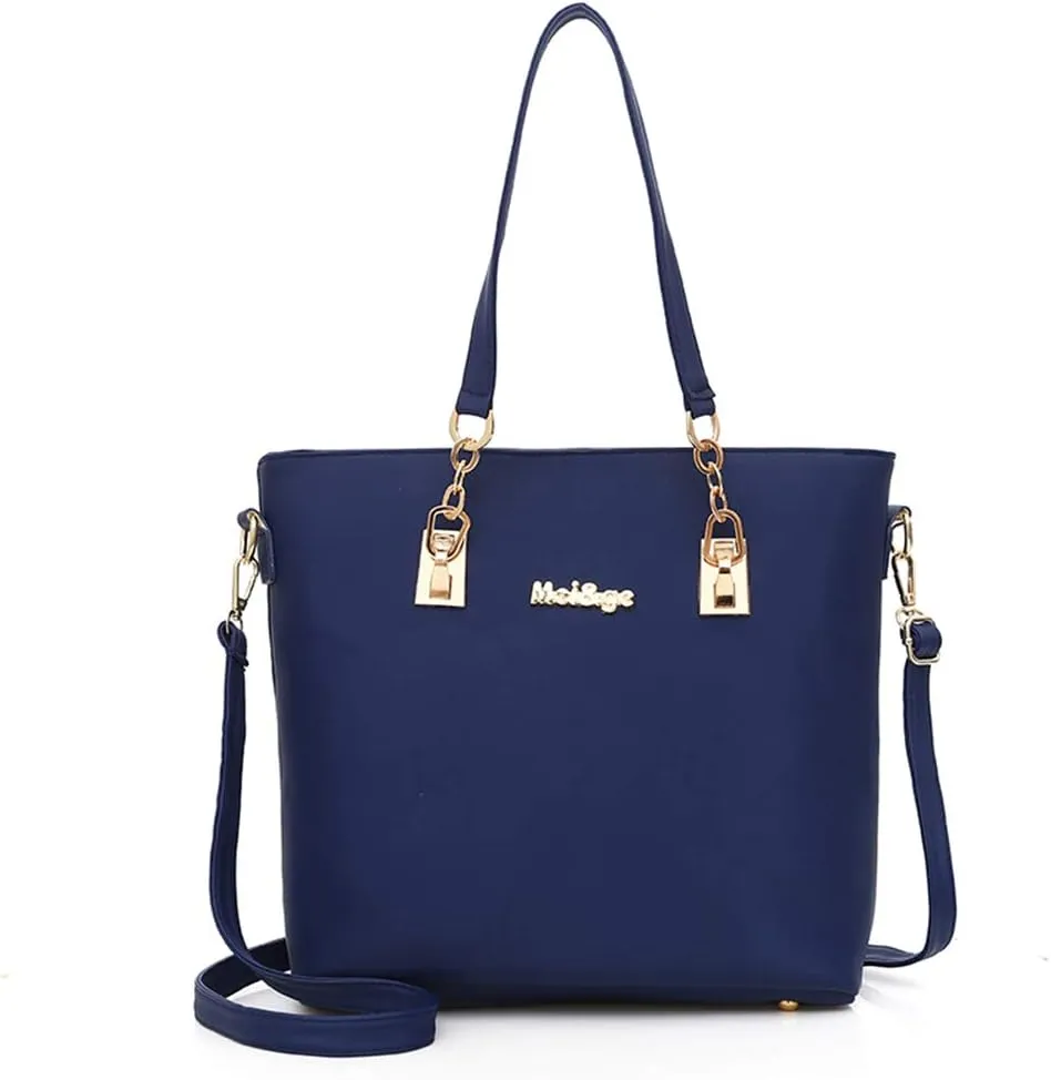 Women Nylon Tote 6 Pcs Handbag and Purse Top Handle Shoulder Bag Satchels Wallet