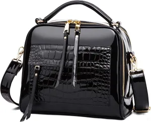 Women Patent Leather Handbag and Purses PU Satchels Shoulder Bags Crossbody Bags