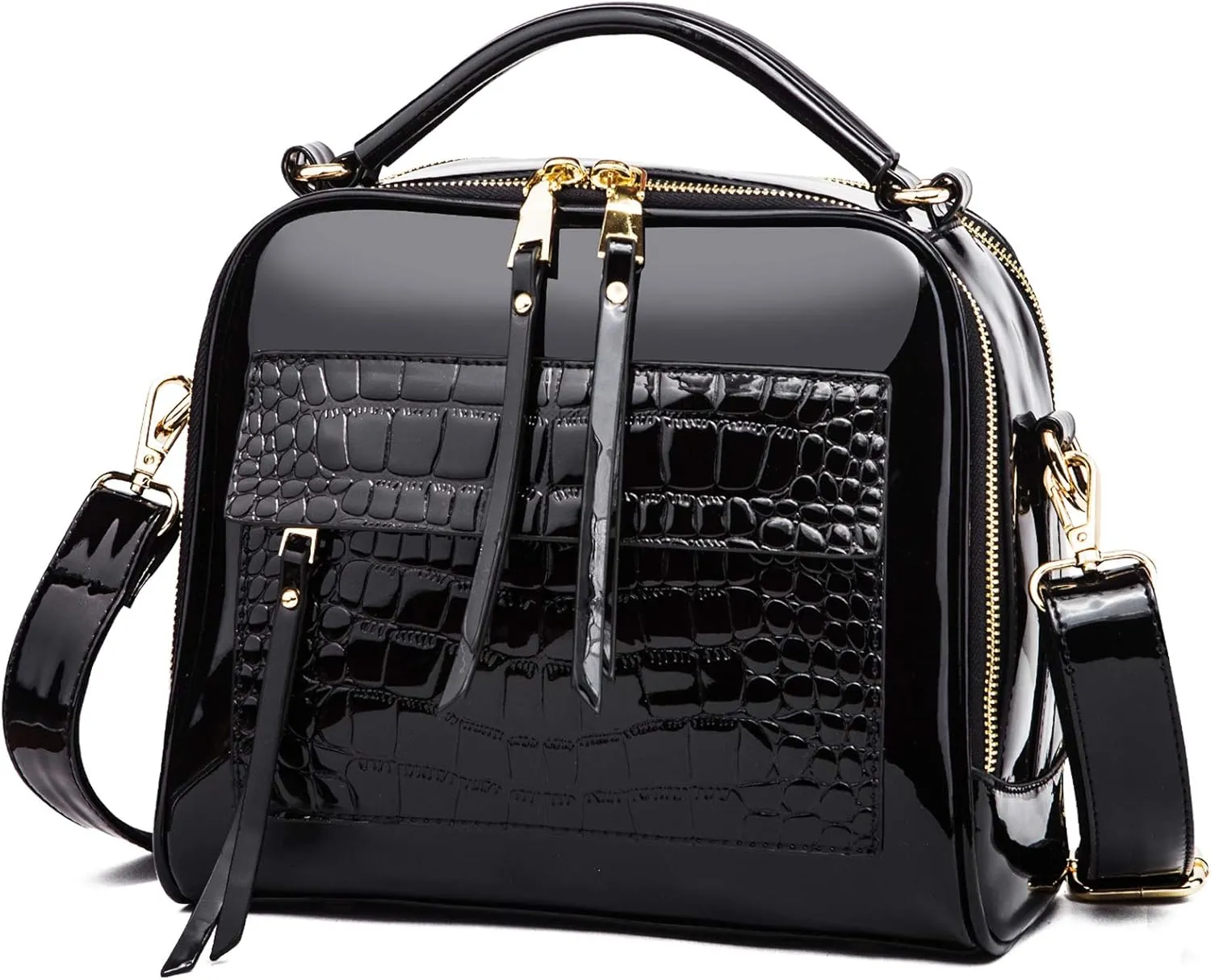 Women Patent Leather Handbag and Purses PU Satchels Shoulder Bags Crossbody Bags