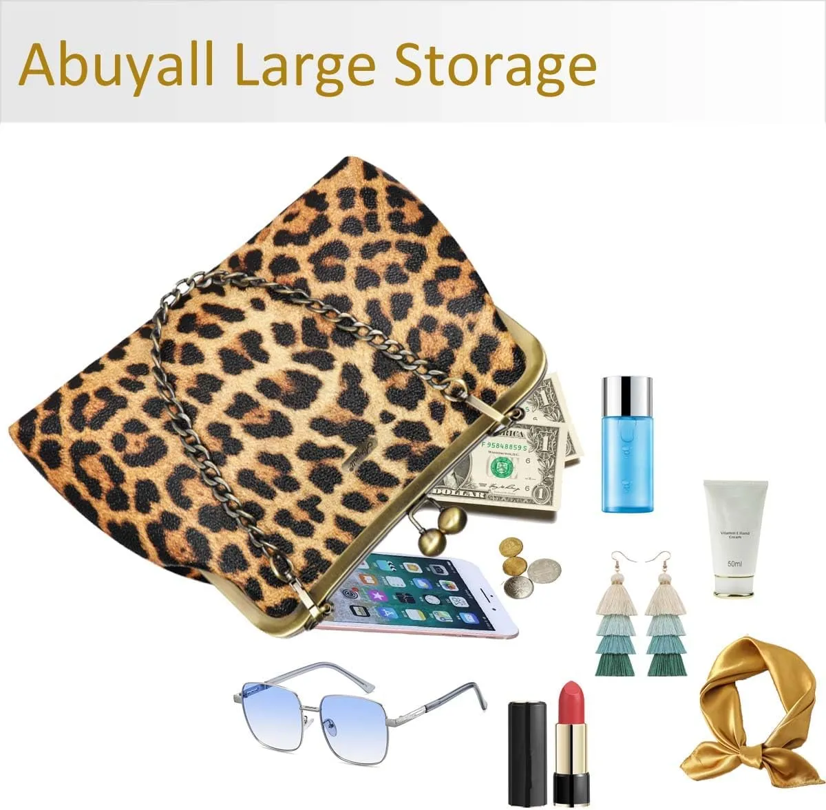Women Small Retro Purse Vintage Top Handle Handbag Kiss Lock Shoulder Bag