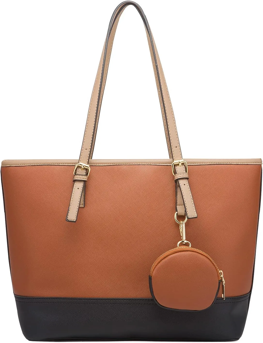 Women's 4pcs Tote Handbag Sets Urban Shoulder Purses Leather Top Handle Satchels