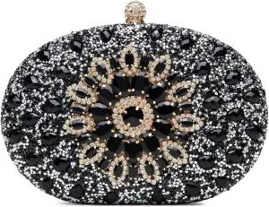 Women's Evening Bags Sparkly Rhinestone Clutch Purses Luxury Handbags