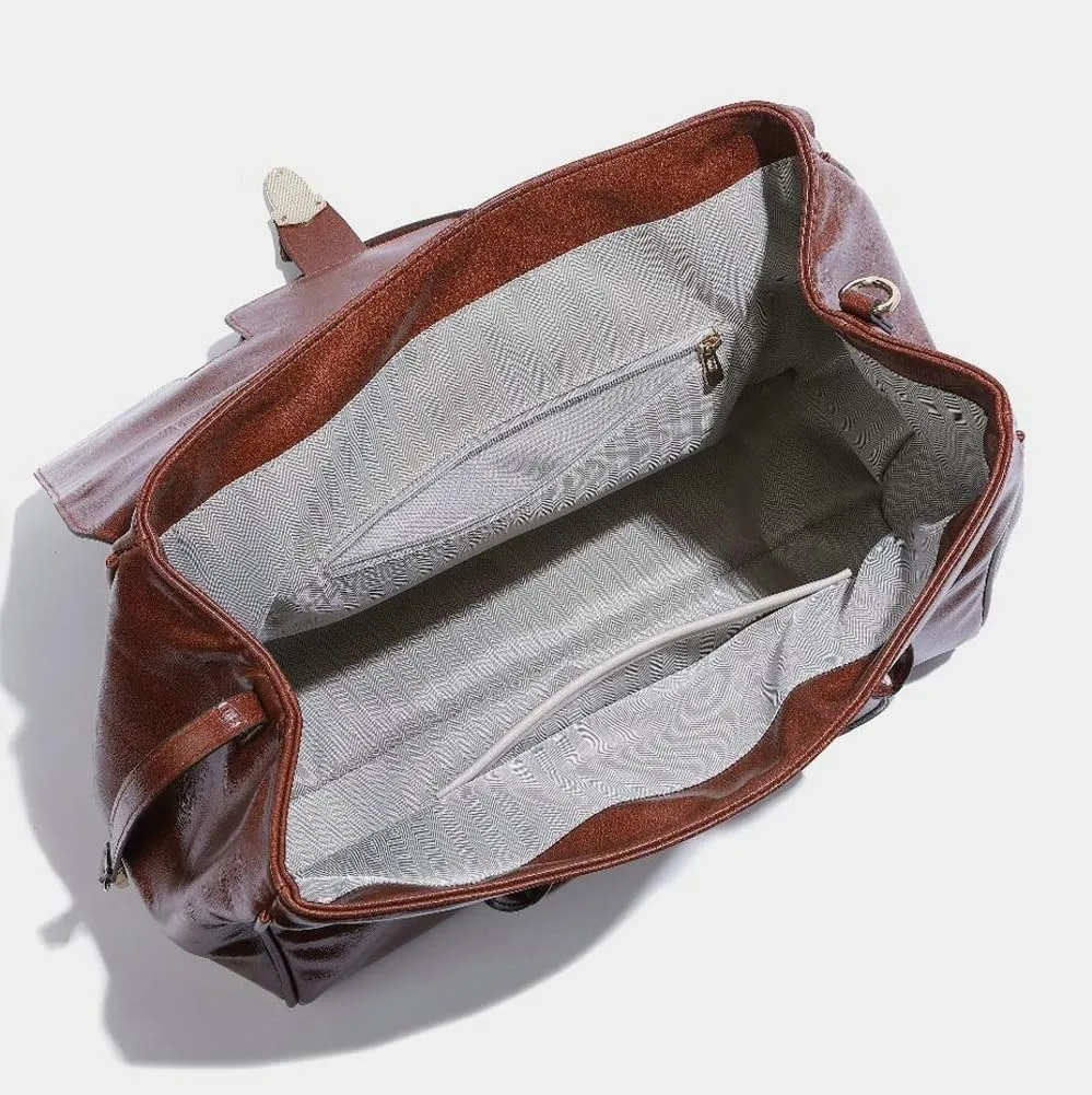 Womens Fashion Tote Bag Large Vegan Leather Handbag Vintage Shoulder Purse Ladies Working Satchels Briefcase