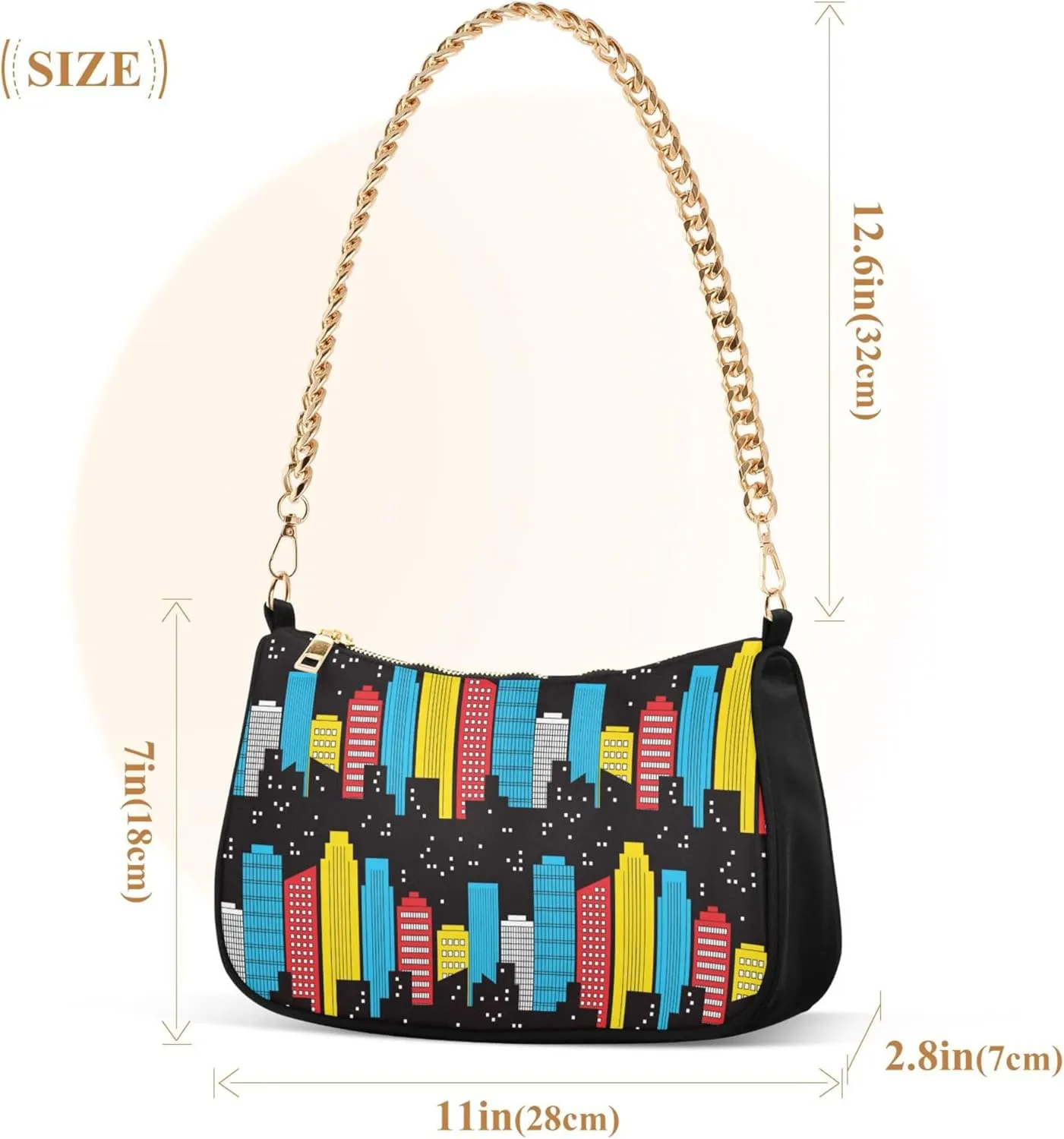 Women's Handbags Tote Crossbody Bag Stylish Purse Ladies Shoulder Bag Handbag Black and White Checkered Crescent Bag