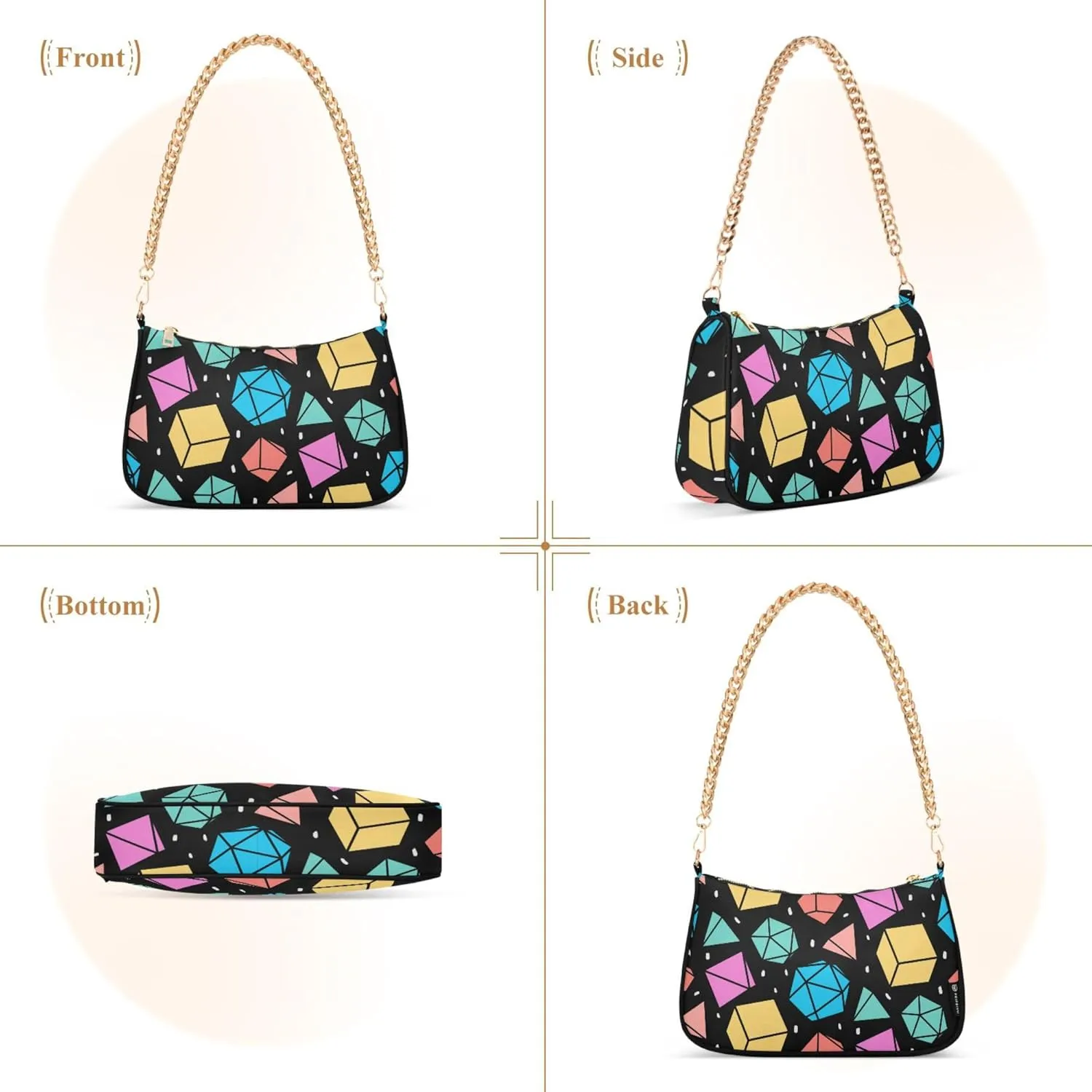 Women's Handbags Tote Crossbody Bag Stylish Purse Ladies Shoulder Bag Handbag Cannabis Leaves Black Crescent Bag