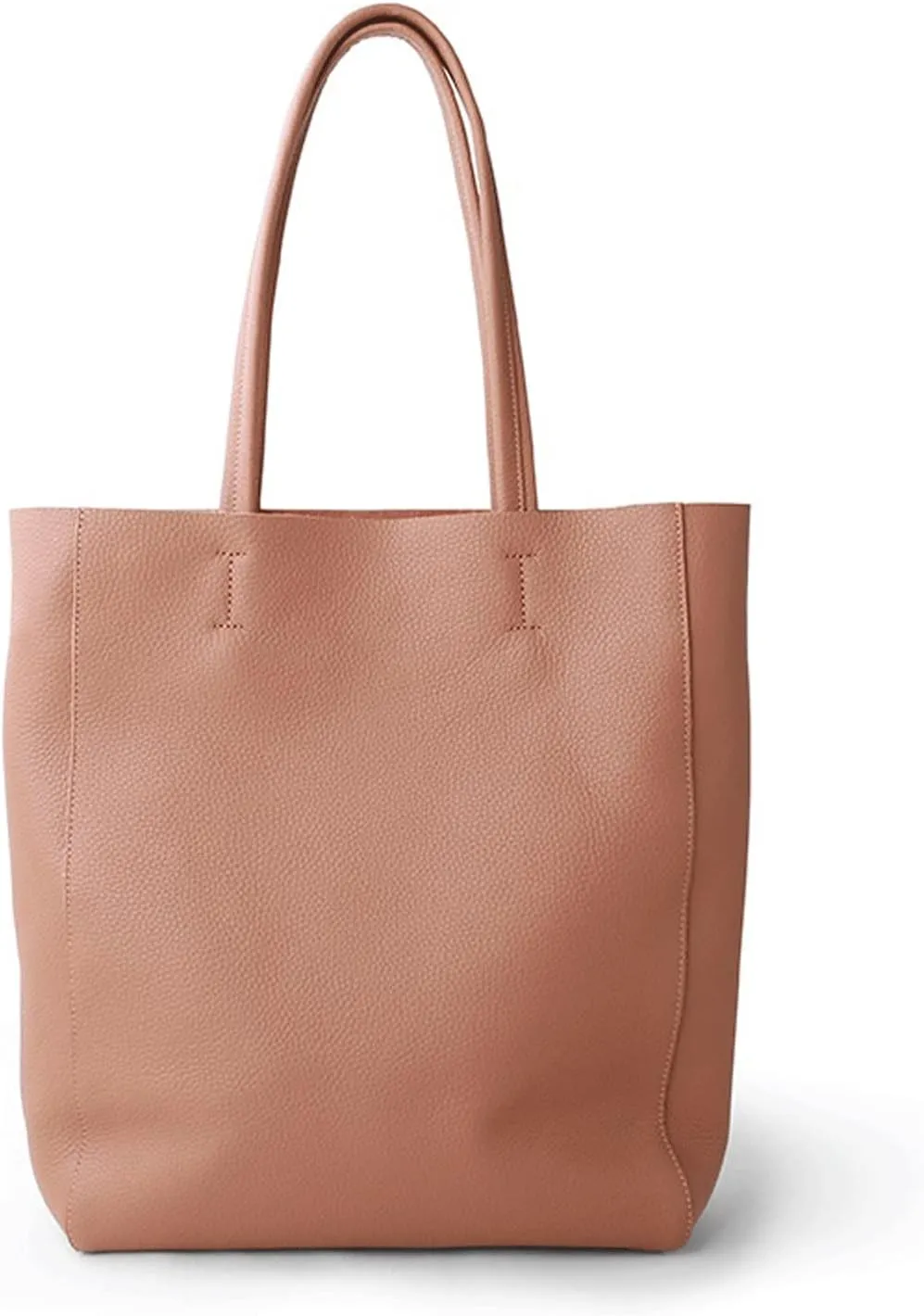Women's Handbags Women Luxury Bag Casual Tote Female Lemon Yellow Fashion Shoulder Handbag Lady Cowhide Genuine Leather Shoulder Shopping Bag(Brown,Black)