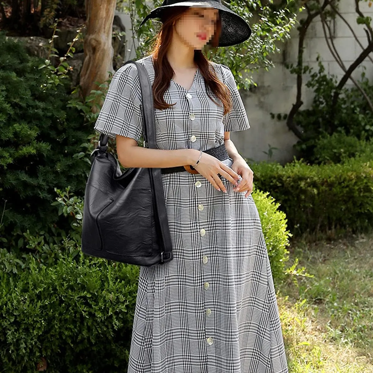 Women’s Leather Shoulder Handbags Hobo Totes Top Handle Bag Satchel and Purse for Ladies