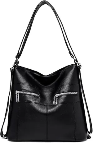 Women’s Leather Shoulder Handbags Hobo Totes Top Handle Bag Satchel and Purse for Ladies