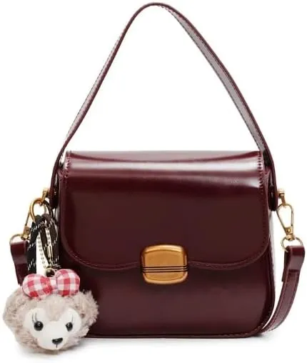 Women’s PU Leather Shoulder Bag 2025 Trend Brand Small Square Bags Luxury Designer Handbag Fashion