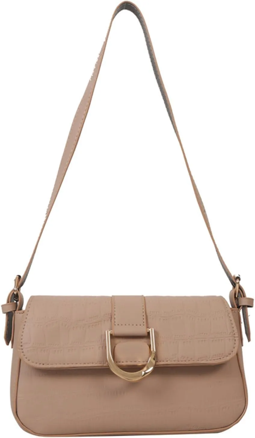 Women's PU Leather Shoulder Bag Hobo Handbag and Purse Satchels Bag Crossbody Bag with Adjustable Strap, One Color, One Size