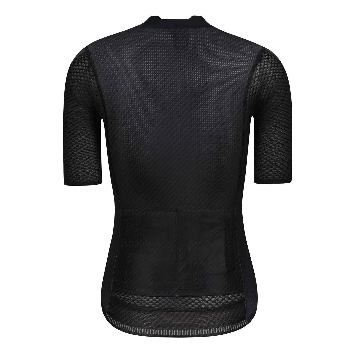 WOMENS SHORT SLEEVE CYCLING JERSEY PRO CARBONFIBER BLACK