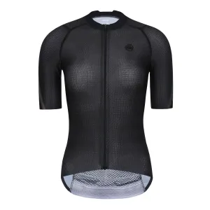 WOMENS SHORT SLEEVE CYCLING JERSEY PRO CARBONFIBER BLACK