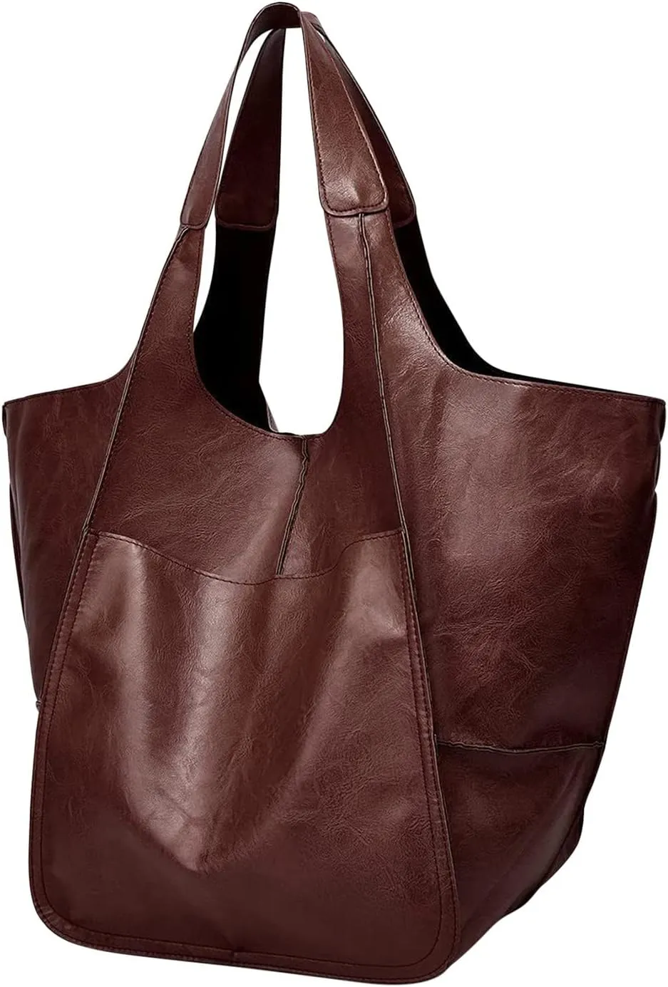 Women's Tote, Leather Bucket Bags Wallet And Tote Medium Satchel Purse Designer Work Shoulder Bag