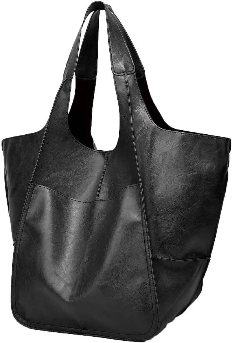Women's Tote, Leather Bucket Bags Wallet And Tote Medium Satchel Purse Designer Work Shoulder Bag