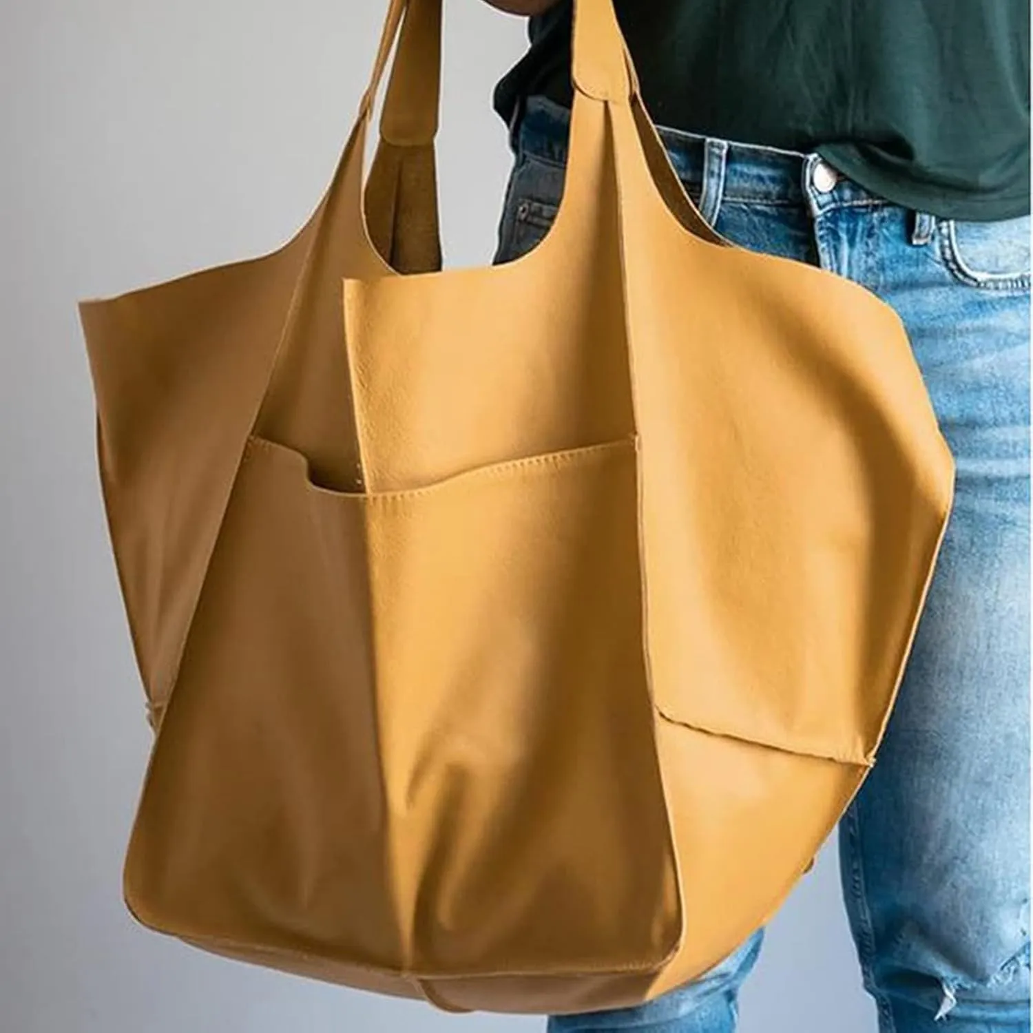 Women's Tote, Leather Bucket Bags Wallet And Tote Medium Satchel Purse Designer Work Shoulder Bag