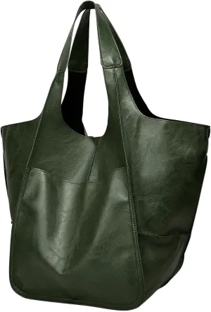 Women's Tote, Leather Bucket Bags Wallet And Tote Medium Satchel Purse Designer Work Shoulder Bag