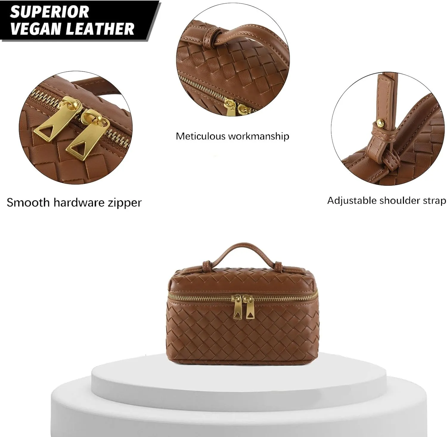Woven Shoulder Bags for Women, Crossbody Bag Cute Satchels Clutch Purses Top-Handle Tote Handbag