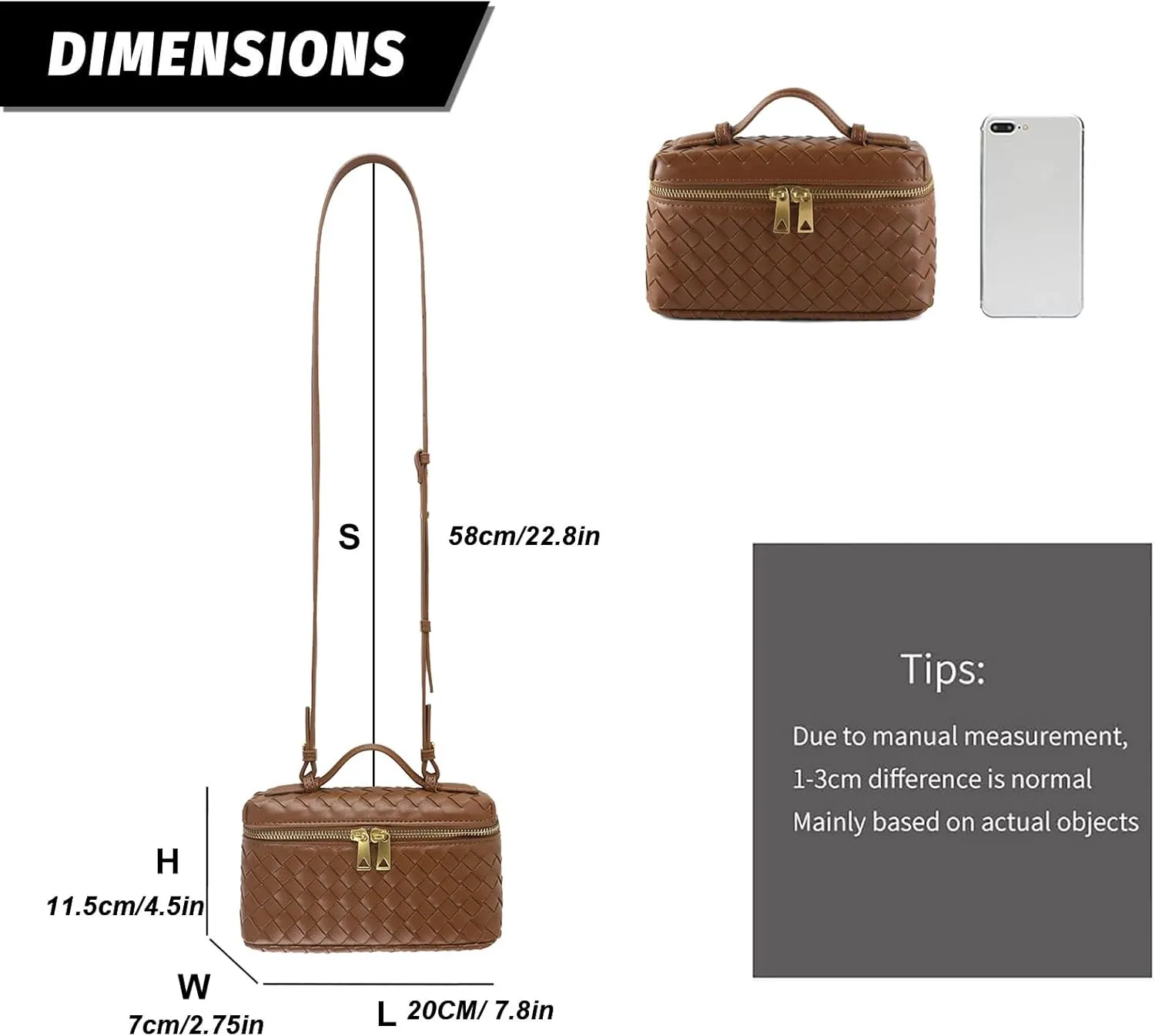 Woven Shoulder Bags for Women, Crossbody Bag Cute Satchels Clutch Purses Top-Handle Tote Handbag