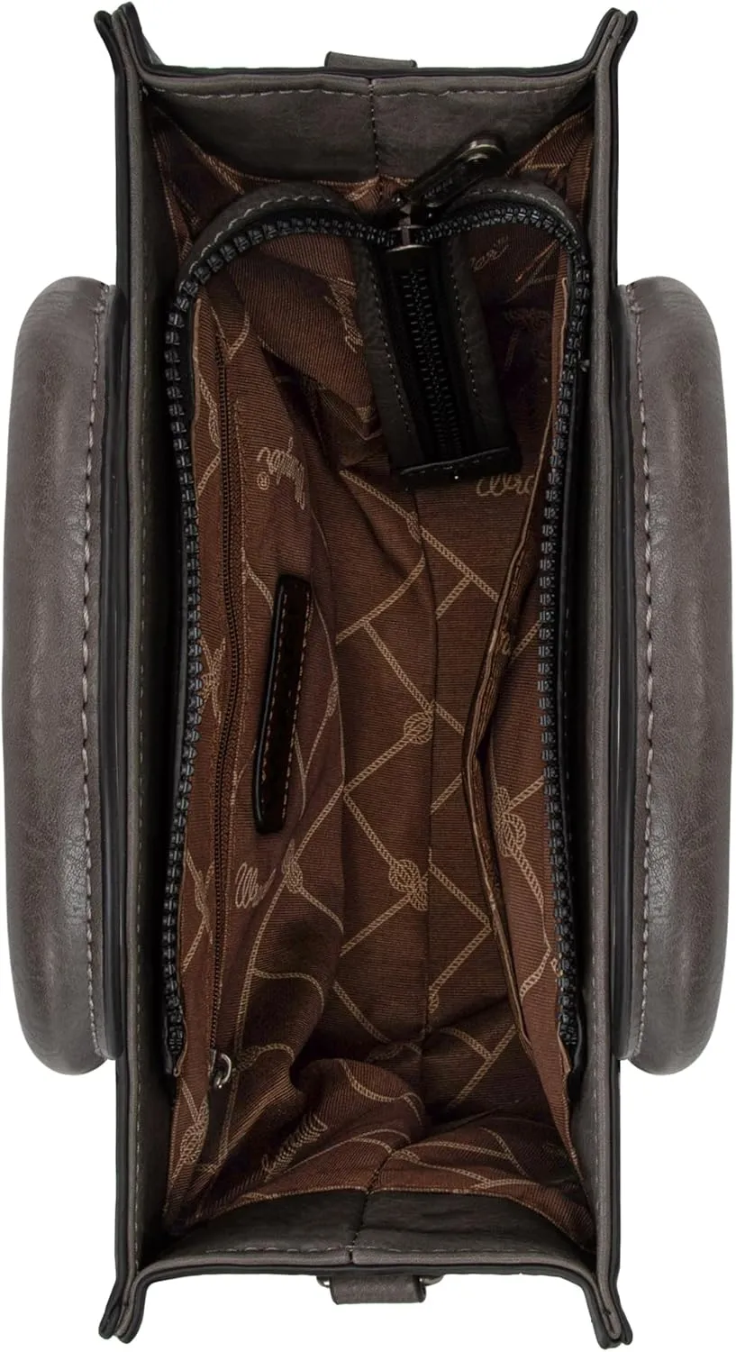 Wrangler Medium Tote Bag for Women Designer Satchel Handbags Top-handle Purses with Strap