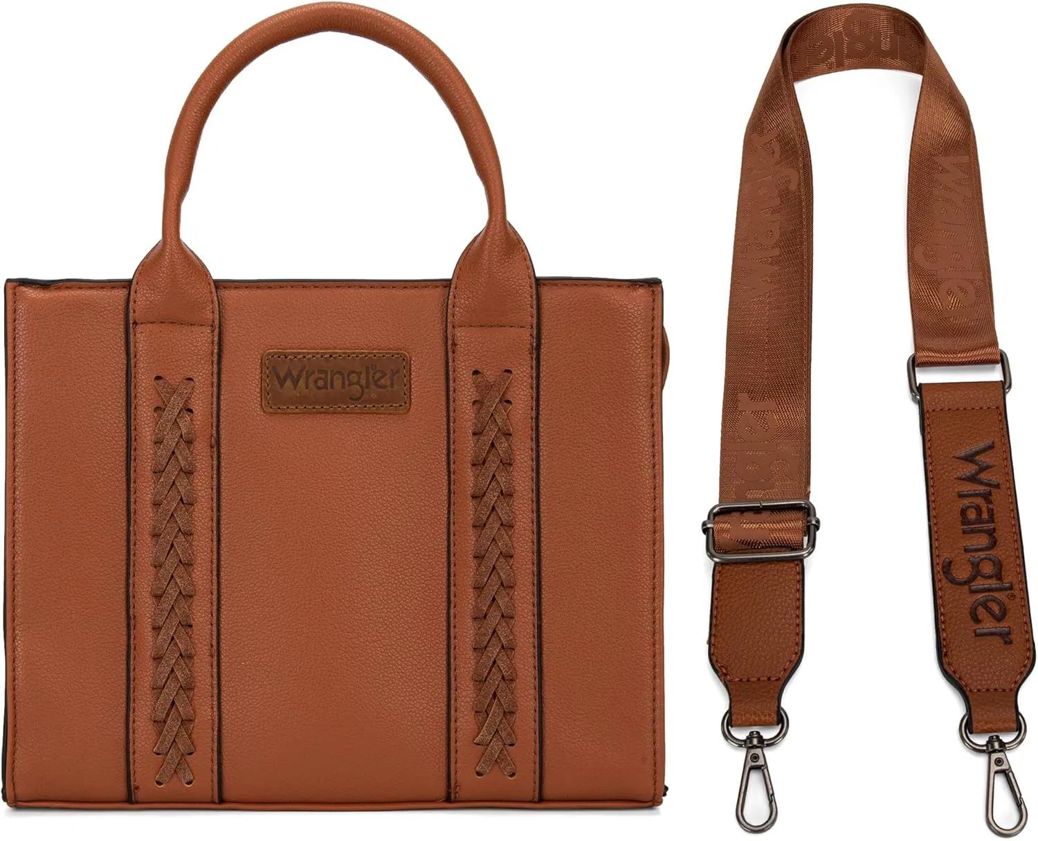 Wrangler Medium Tote Bag for Women Designer Satchel Handbags Top-handle Purses with Strap