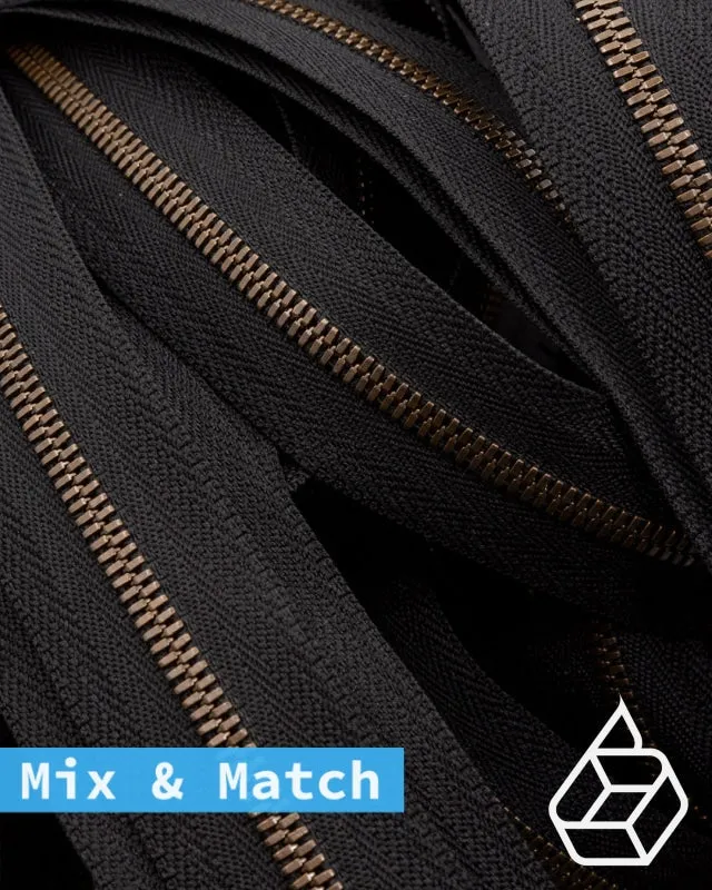 YKK Excella® | Custom made zipper | Antique Brass | Size 3