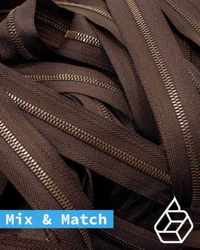 YKK Excella® | Custom made zipper | Antique Brass | Size 3