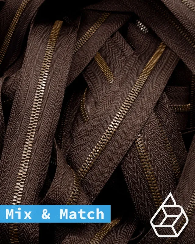 YKK Excella® | Custom made zipper | Antique Brass | Size 3