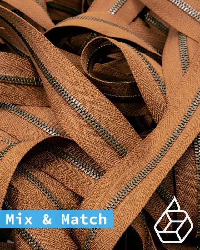 YKK Excella® | Custom made zipper | Antique Brass | Size 3